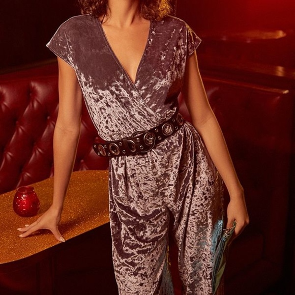 NWT! Urban Outfitters Velvet Jumpsuit! - Picture 1 of 6